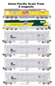 Juego de 6 imanes de tren de granos Union Pacific Andy Fletcher - Imagen 1 de 1