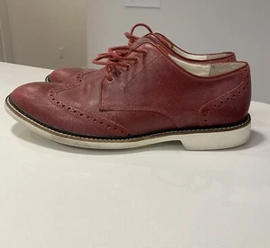 Cole Haan Men's Red Wingtip Oxford Shoes - Size 10.5 (No Box) - Picture 1 of 8
