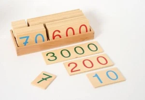 Tarjetas De Números 1 - 9000, Grande - Montessori - Imagen 1 de 1