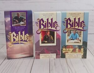 Charlton Heston Presents The Bible VHS Old & New Testament 1996 Readers Digest