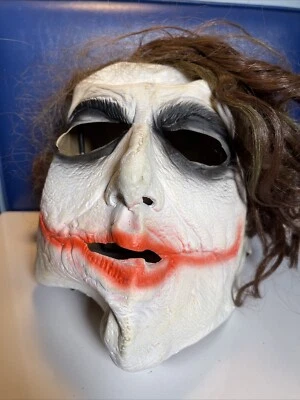 Joker Mask Batman Dark Knight Cosplay Halloween Adult Costume Accessory 3/4 Mask - Image 1 of 4