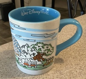 Disney Parks Walt Disney World Coffee Mug W/Wrap Around Drawing Thailand NEW - Picture 1 of 4