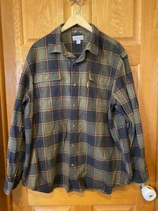 Camisa CO107 Carhartt Ajuste Original Franela Pesada A Cuadros Abotonada Para Hombres 2XL - Imagen 1 de 3