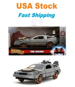 Back to the Future 3 DeLorean DMC Time Machine 1990 tren diecast 5,25"" 1:32 - Imagen 1 de 18