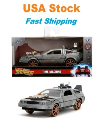 Back to the Future 3 DeLorean DMC Time Machine 1990 tren diecast 5,25"" 1:32 Foto 1 de 4
