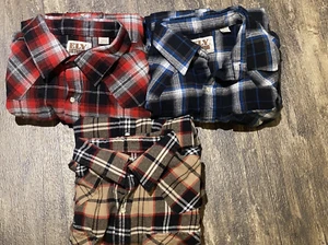 Vintage Ely Cattleman Pearl snap plaid flannel shirts Western wear size XL - Picture 1 of 12