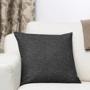 Large Black Chenille Cushion's /Covers Or Complete 22" 24" 26" QUALITY FABRIC - Picture 1 of 4