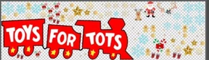 Toys For Tots Car Decal; Toys For Tots Large Car Decal Both Side Christmas Vinyl - Picture 1 of 1