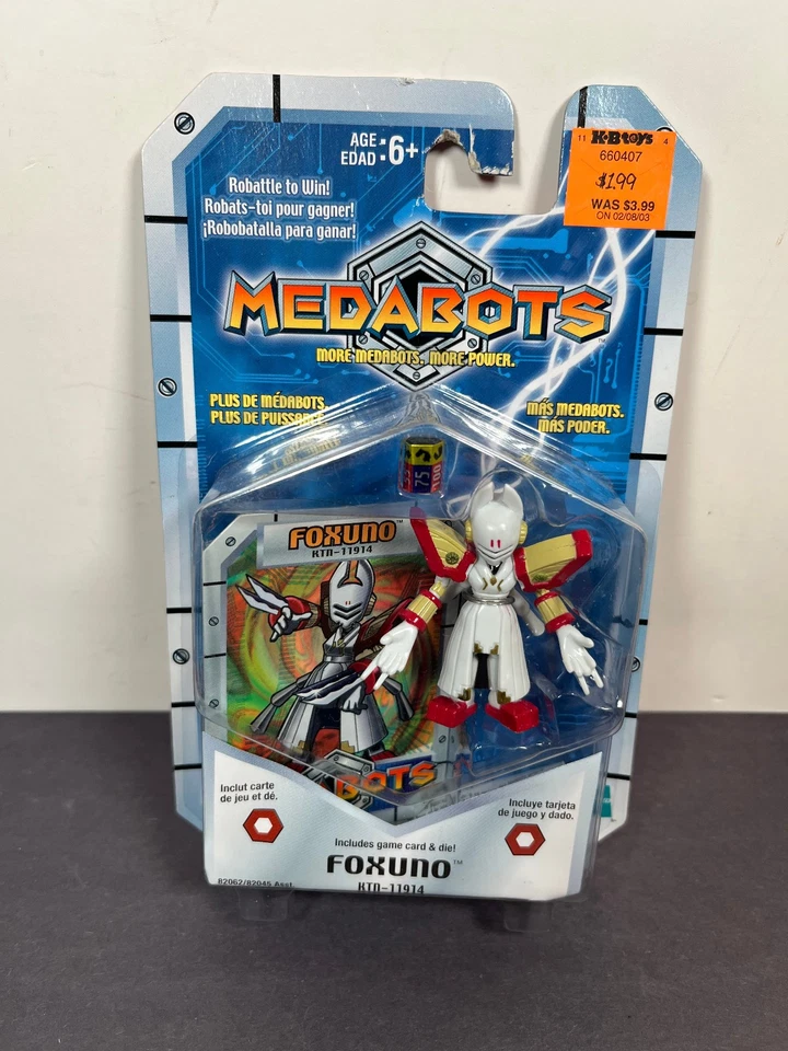 Figura de acción Medabots FOXUNO KTN-11914 Anime Robot 2,5" 2002 Hasbro Foto 1 de 4