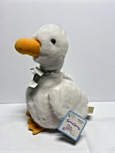 Vintage  Applause White Duck Goose "Mrs. McDucky" Plush Stuffed Animal 11" w/tag - Picture 1 of 10