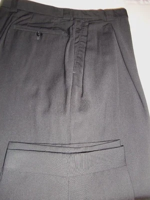 258- PANTALONES ITALIANOS NEGROS DE LANA SEDOSA CLARA COMO NUEVOS ARMANI COLLEZIONI - 35 X 31,5 Foto 1 de 4