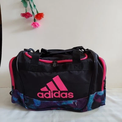 NWOT Adidas Gym Sport Duffle Bag 20"x10.5"x9" Shoulder Strap Travel Purple Pink - Image 1 of 4