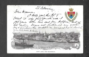 1901 ST JOHN, NEW BRUNSWICK PC 'SS SIBERIAN' PHL-GREENOCK 3d TO PAY TAX MARKS. - Picture 1 of 2