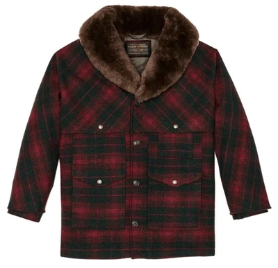 Filson Lined Mackinaw Wool Packer Coat  -XS- 20266728 MADE IN USA Burgundy Olive - Image 1 of 4