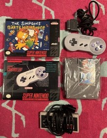 SNES/NES CIB Games & Controllers Lot! Bart&rsquo;s Nightmare/Super Mario Duck Hunt