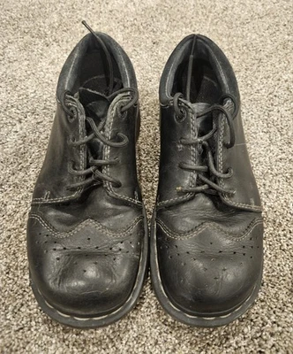 Oxford de plataforma de cuero negro con puntera gruesa Dr Martens vintage y2k. Mujer 8 Foto 1 de 4