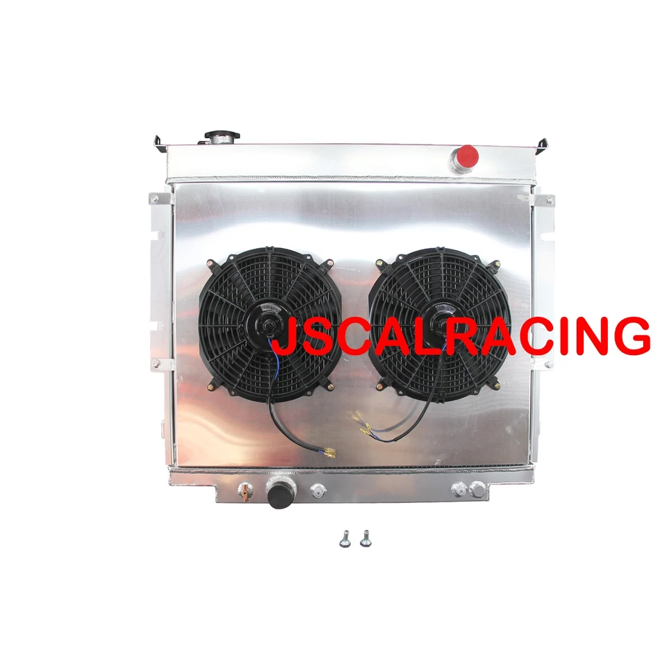 Radiador de alumínio 3 linhas + cobertura de ventilador ajuste Ford F Series picape diesel 83-94 1165 - Imagem 1 de 4