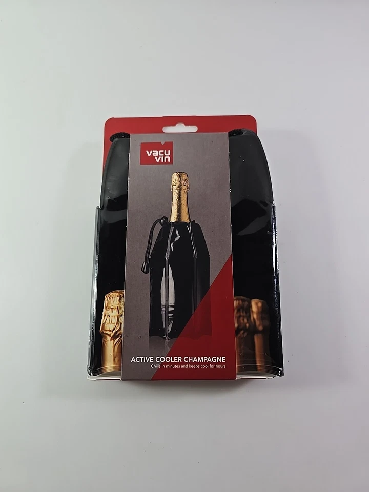 Vacu Vin Rapid Ice Active Cooler botella de champán manga de enfriamiento remolino dorado nuevo en paquete Foto 1 de 1