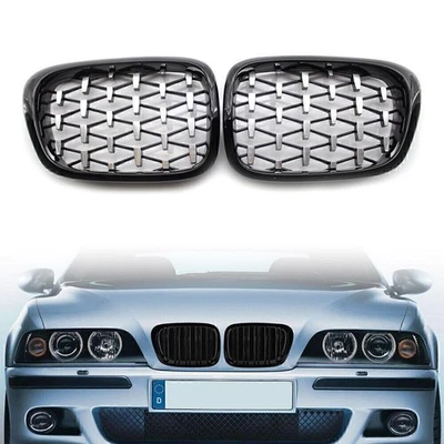 Diamond Meteor Front Kidney Grille Fit BMW E39 5-Series 520d/520i/523i 1999-2003 Foto 1 de 4