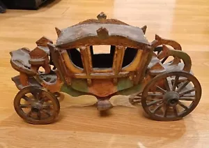 Antiker Paul F. Beich Ladenaufsteller Bonboniere Holz Kutsche Metallräder - Bild 1 von 12
