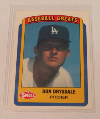 1990 Swell Baseball Greats #62 Don Drysdale - Image 1 of 2