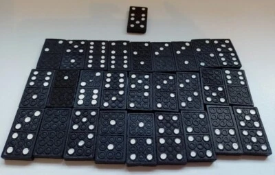 Dominos wooden handmade set with box - Image 1 of 3