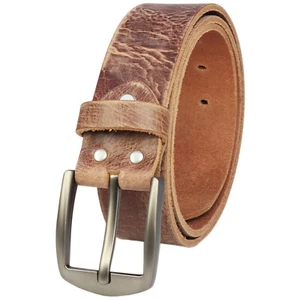 Ledergürtel 4cm echt Büffelleder Gürtel Leder Braun Herren Jeans Handgemacht NEU - Bild 1 von 6