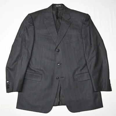 Pal Zileri 46R Gray Stripe Superfine Wool Italy Blazer Suit Jacket Sport Coat - Image 1 of 4