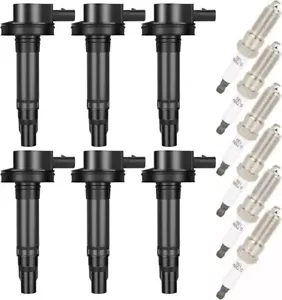 UF553 6 Ignition Coils with 6 Iridium Spark Plugs for Ford for Lincoln Edge Flex - Picture 1 of 9