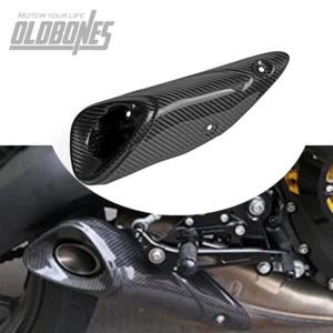 Motorcycle Carbon Fiber Exhaust Pipe Cover Muffler Gloss For Yamaha MT09 2014+ - Bild 1 von 8