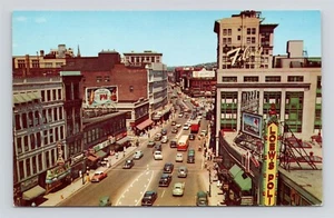 Main Street - Worcester Massachusetts c.1940's Postcard - Picture 1 of 2