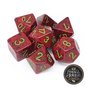 Chessex CHX25304 Speckled Polyhedral STRAWBERRY 7-Die Set - D&D. Boxed - NEW - Picture 1 of 3