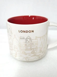 Starbucks London YAH Tasse 2016 Weihnachten Big Ben Tower Holiday You Are Here Gold - Bild 1 von 8