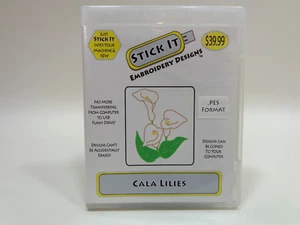 Stick It Embroidery Designs .PES Format USB Stick Cala Lilies - Picture 1 of 5