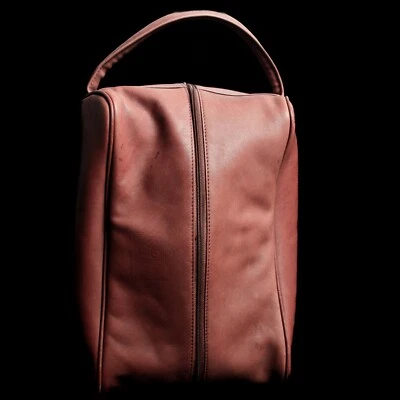 Berman Genuine Leather Wine Carrier Bag Faux Fur Lined | For Two Bottles - Image 1 of 4