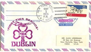 Trans World Airways TWA Erstflug Kennedy Airport New York - Dublin Irland - Bild 1 von 2