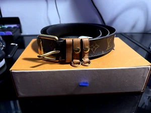 Louis Vuitton Monogram Signature 35MM Belt MP134V Size 90/36 BC1199 w /Box & Bag - Picture 1 of 16