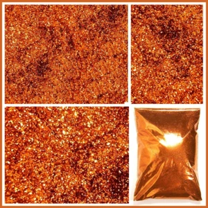 2lb (907g) Bright Orange Metal Flake Paint Additive -  4 Cut Sizes .004"-.025" - Picture 1 of 10