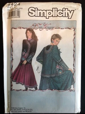 Pattern Simplicity 9424, retro Daisy Kingdom misses’ lined quilted jacket all sz - Image 1 of 2