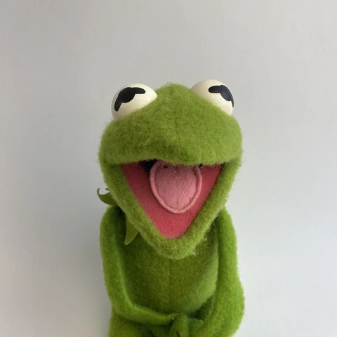 Vintage Fisher Price Dress-Up Kermit the Frog Jim Henson Muppet Doll No Coat Cover