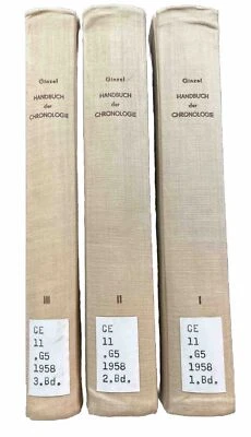 Handbuch der mathematischen und technischen Chronologie 3 Vols F. K. Ginzel 1906 - Image 1 of 4