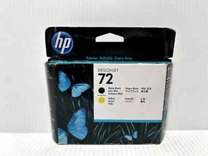 Genuine Genuine HP 72 Matte Black & Yellow Printhead C9384A Exp 04/2019 - Picture 1 of 1