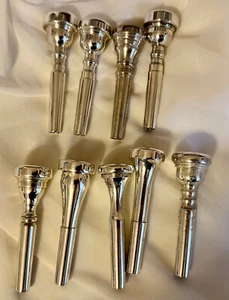 9 assorted TRUMPET mouthpieces GIARDINELLI OLDS CONN BACH GRETSCH #1 - Picture 1 of 3
