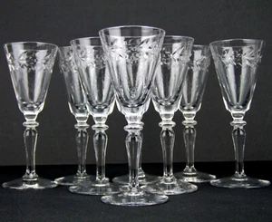 Juego de 8 guirnalda y bolas de vidrio de jerez cordial Bryce Stemware 771-1 - Imagen 1 de 11
