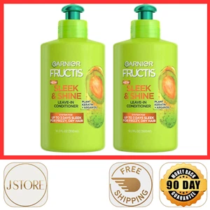 Garnier Fructis Sleek & Shine Leave-in Hair Conditioner, 10.2 fl oz (2 Pack) US - Picture 1 of 9