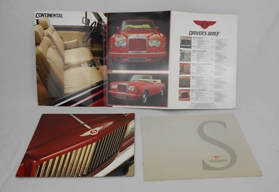 3 VTG 1980'S French Bentley Sales brochure set  Mulsanne ,Continental Turbo R - Image 1 of 4