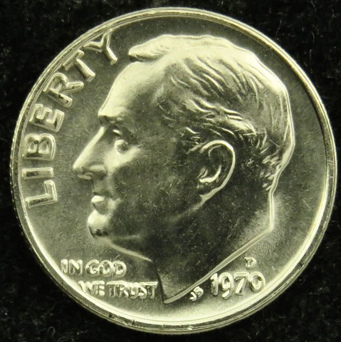 1969 D Uncirculated Roosevelt Dime BU (C05) Cover