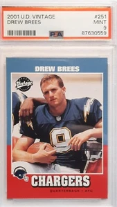 2001 Drew Brees Upper Deck Vintage #251 - Rookie Card RC - PSA 9 - Picture 1 of 2