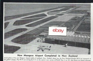 AUCKLAND NEUSEELAND MANGERE INTERNATIONALER FLUGHAFEN ERÖFFNET 1965 ARTIKEL DC-8 - Bild 1 von 1