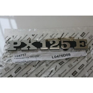 Targhetta cofano laterale "PX 125 E" Nameplate emblem Piaggio Vespa PX 125 E - Imagen 1 de 2